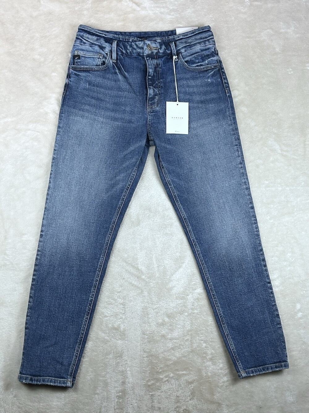 KanCan Jeans Women’s Sz 11/29 Hi Rise Cigarette Fit Ankle Jeans Distressed
